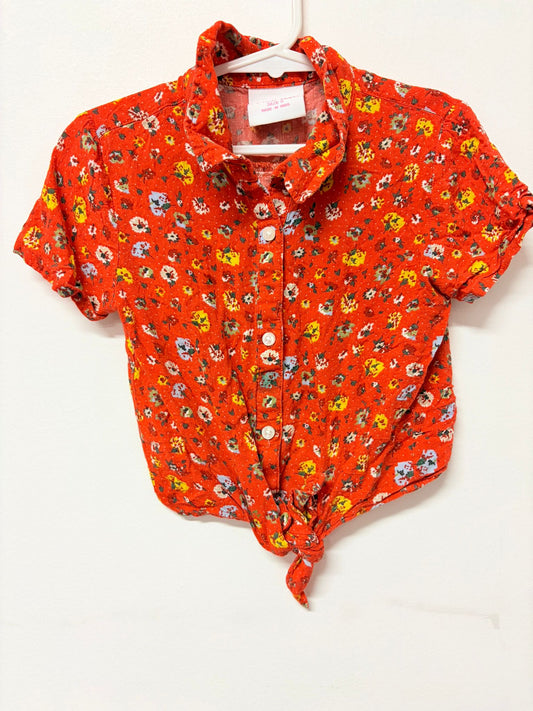 Size 5 Mango cotton flower print shirt.