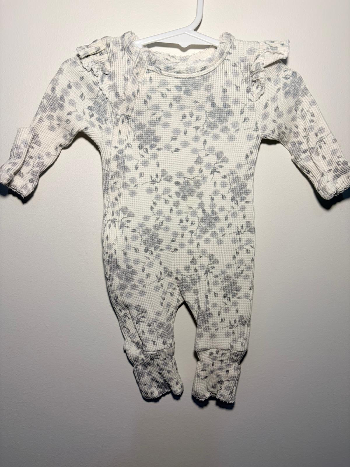 000 Rai & Co. waffle floral print onesie.