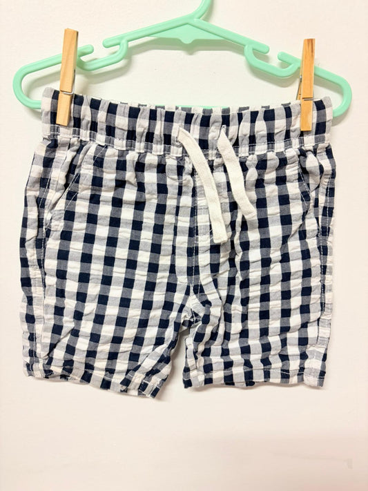 Size 2 Anko blue/white check shorts.