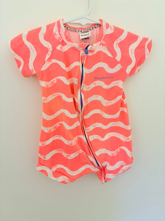 0 Bonds summer wondersuit fluoro pink.