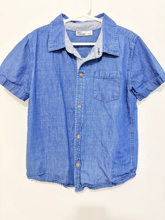 Size 6 Epic threads short sleeve denim shirt.
