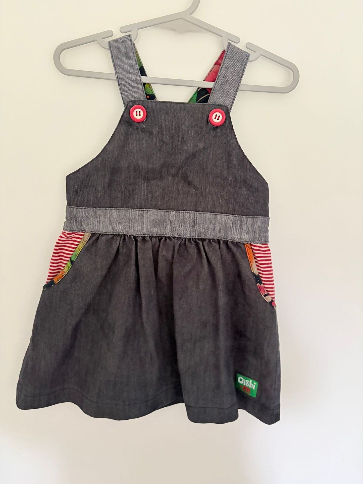 Size 2 OISHI-M Scandinavian brand denim overall dress.