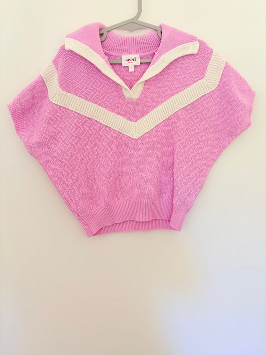 Size 5 Seed pink outfit, skirt and top.