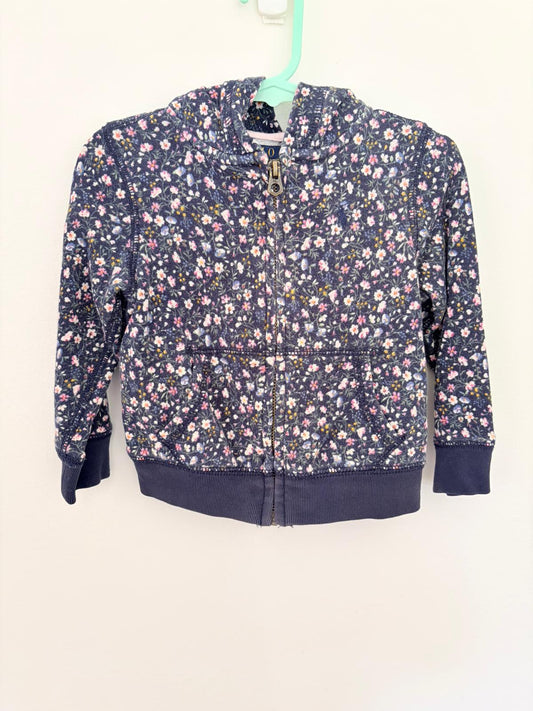 Size 2 Ralph Lauren blue hoody floral print.