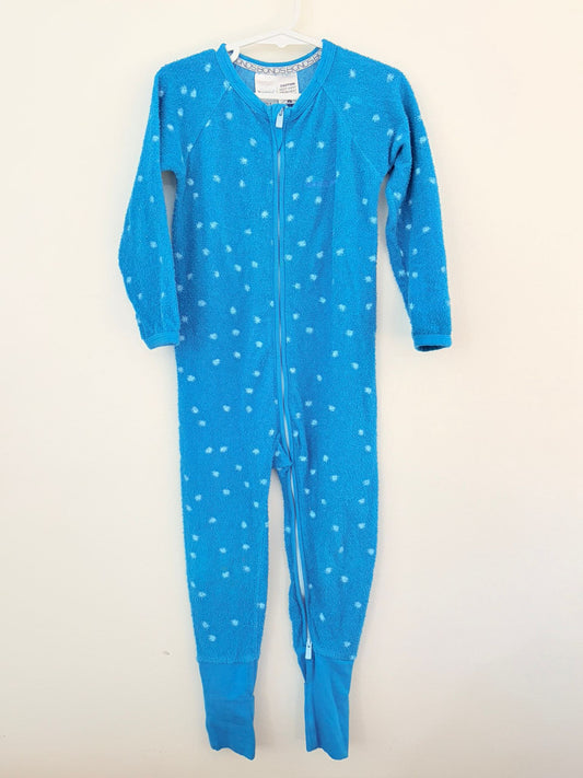 Size 3 Bonds wondersuit turquoise with white stars.