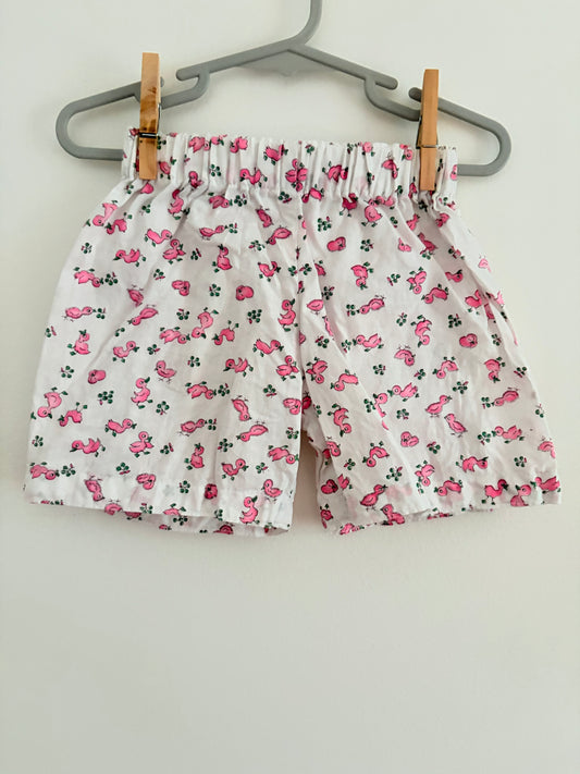 Size 1 no label cotton duck print shorts