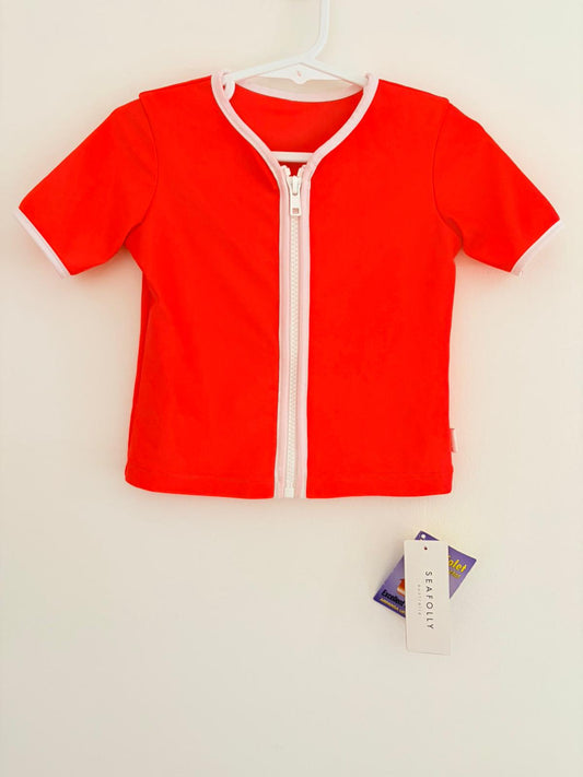 Swimwear Size 1(New with tags) Seafolly bright pink zip up swim top.