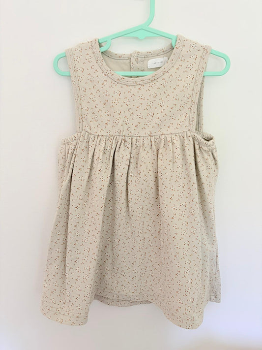 Size 2 Jamie Kay small floral print oatmeal dress.