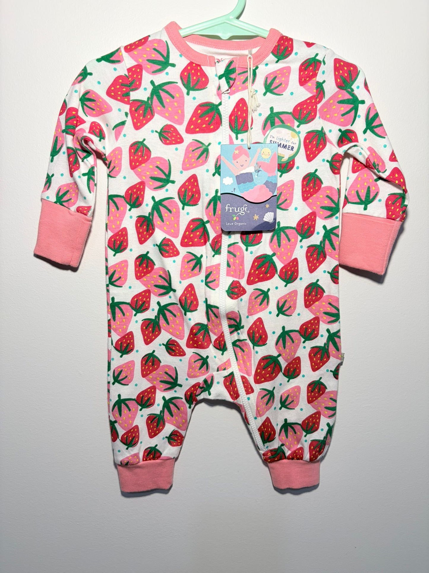 00 Frugi (new with tags) strawberry onesie.
