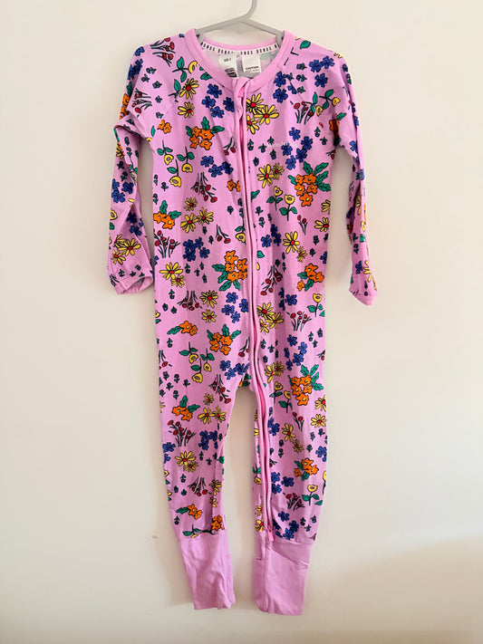 Size 3 bonds one soup lilac with flower print