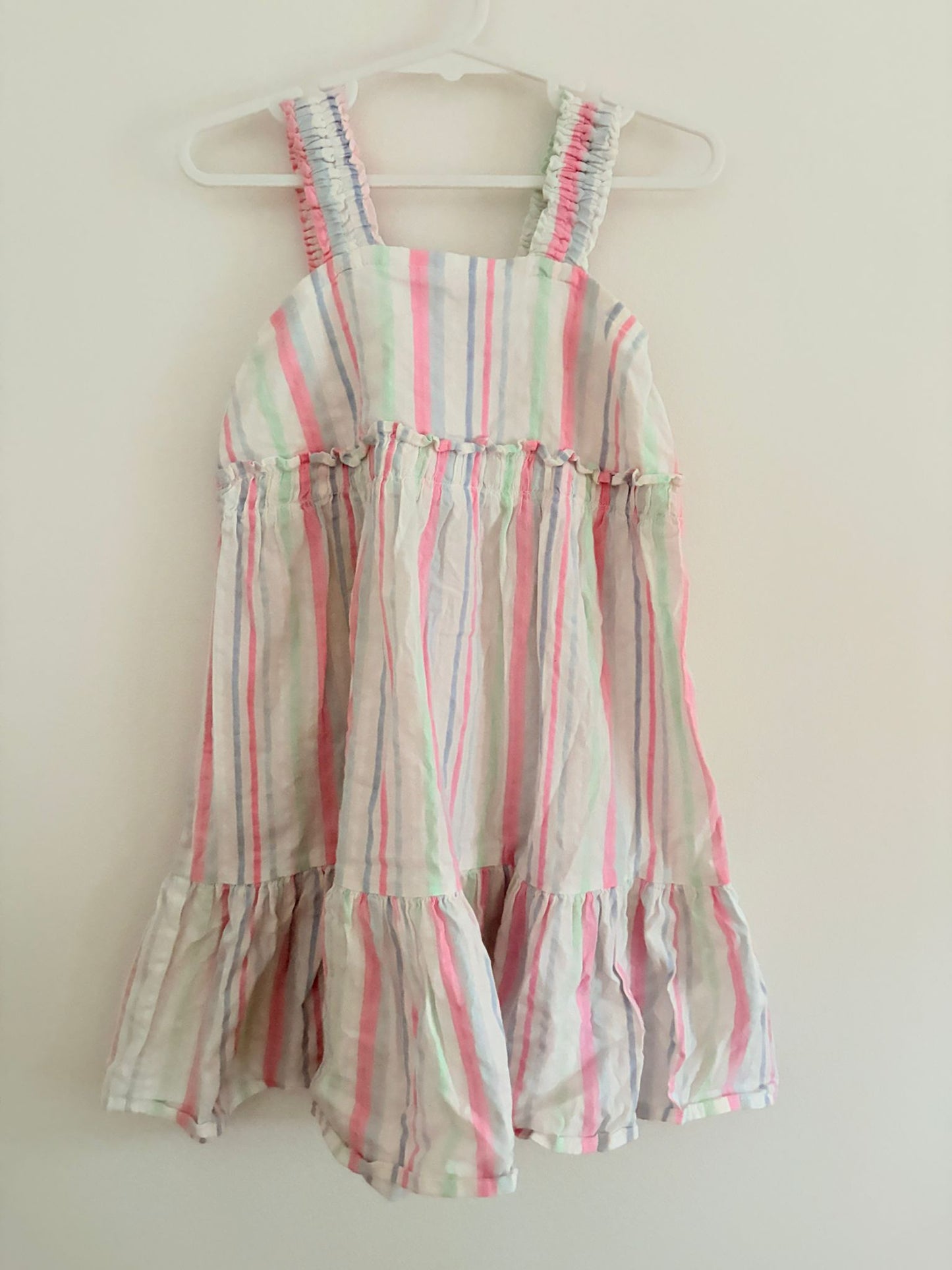 Size 3 Seed sleeveless striped cotton dress.