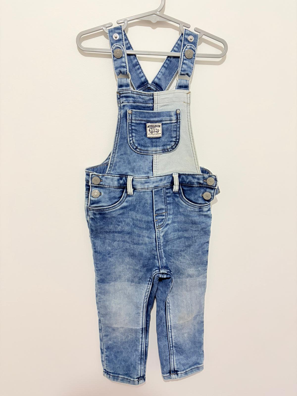 Size 1 H&M blue denim overalls.