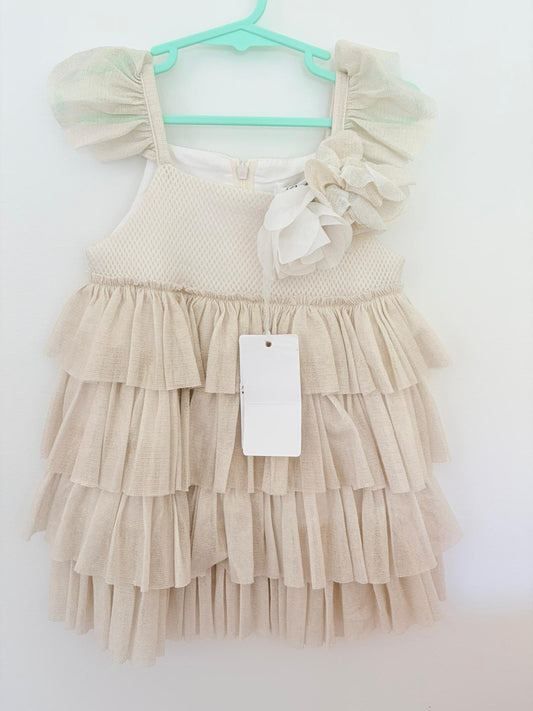 Size 2 Gaia Luna precious beige tutu dress.