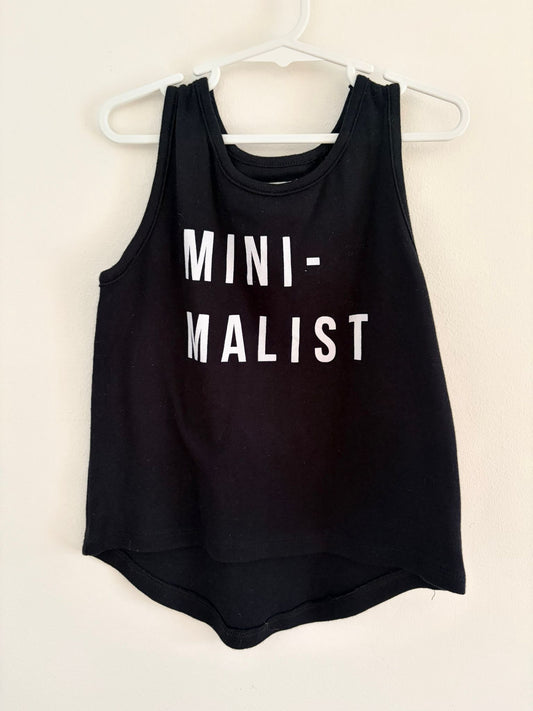 Size 5 Hux baby mini-Malist black vest top.