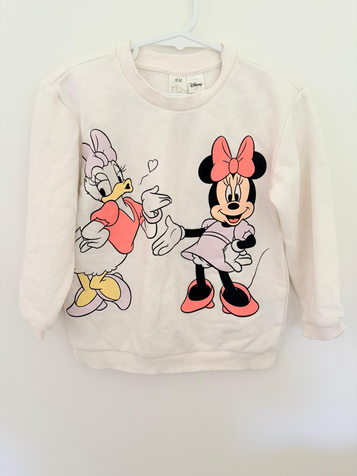Size 2 H&M White Disney Minnie Mouse jumper.