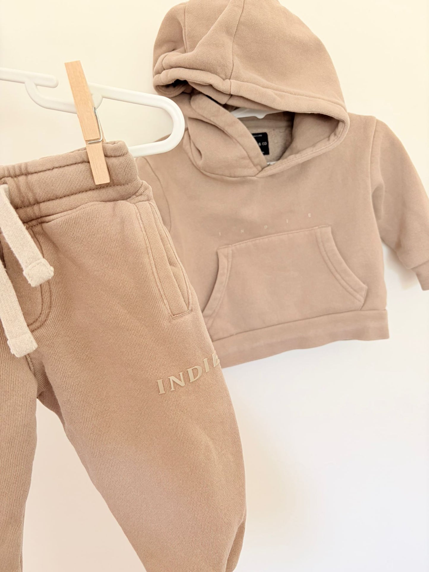 00 indie & Co mocha 2 piece tracksuit.