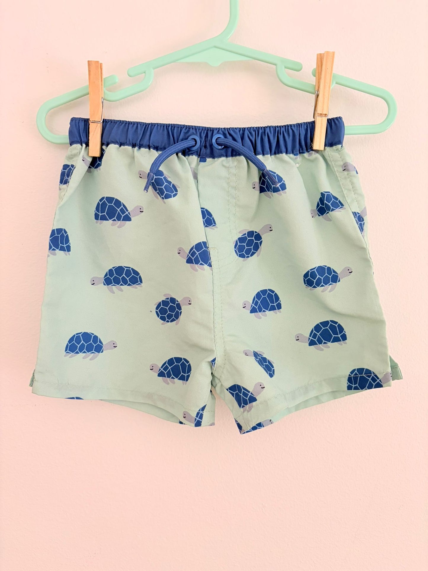 Swimwear size 1 Cotton on baby two piece turtle print set.