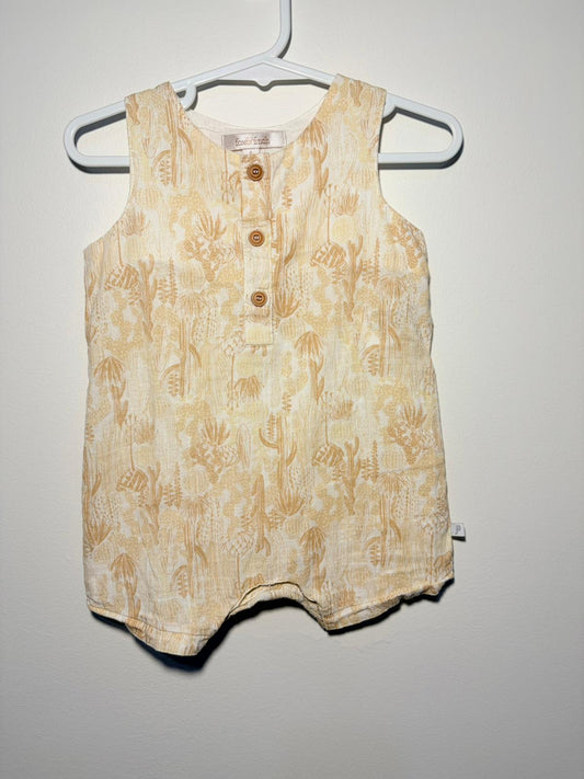 0 Fox & Finch light cotton romper cactus print.