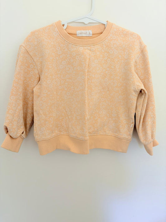 Size 3 Jamie Kay peach floral print jumper.