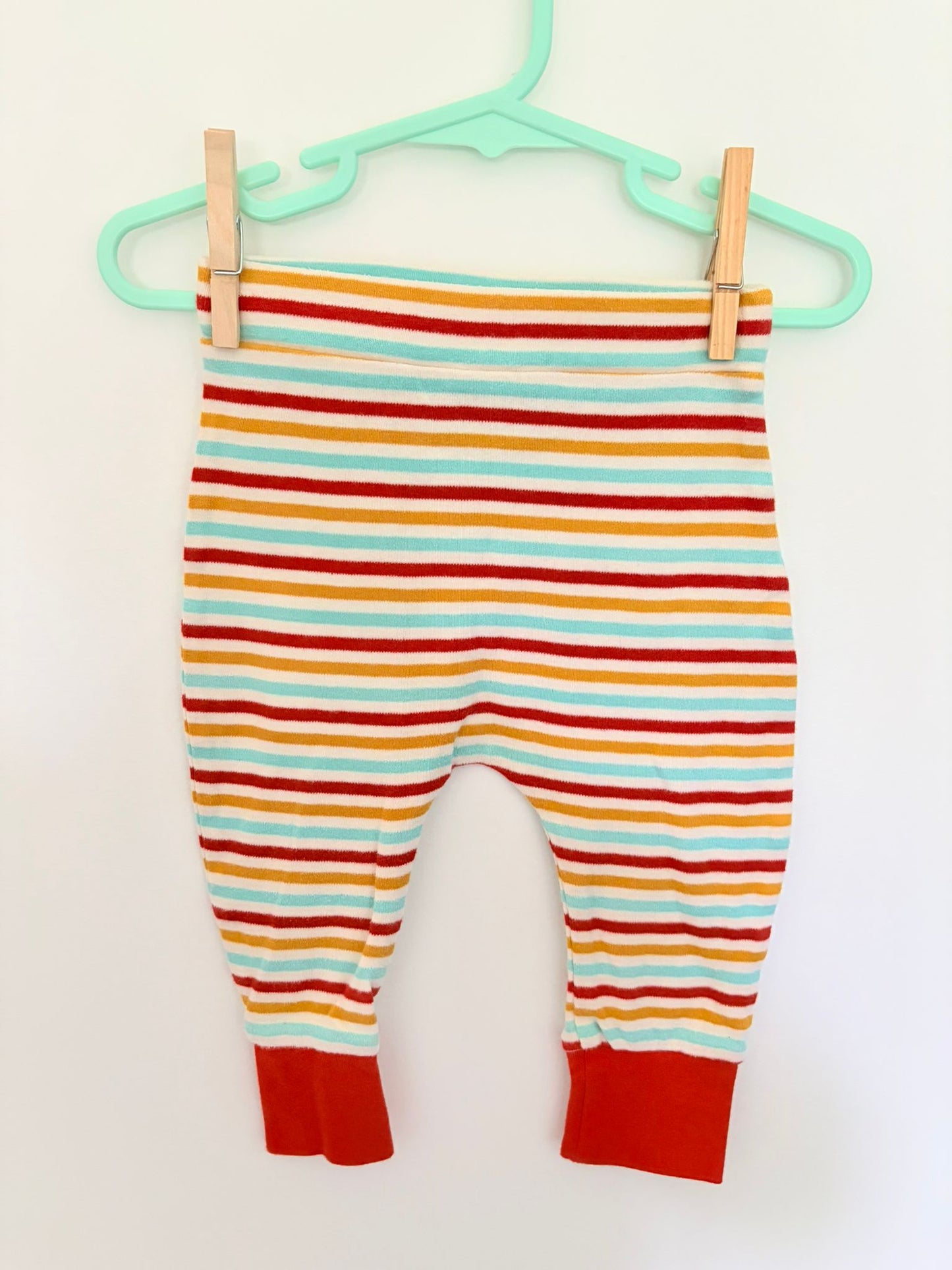 Size 0 Little green radicals rainbow pants.