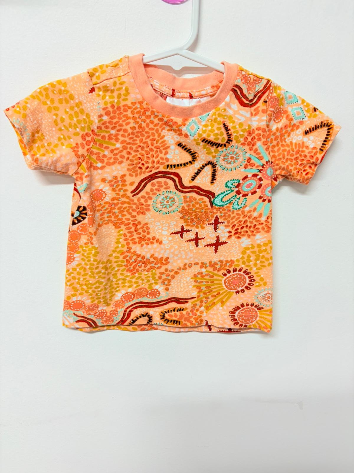 Size 0 Target aboriginal design T-shirt and shorts set.