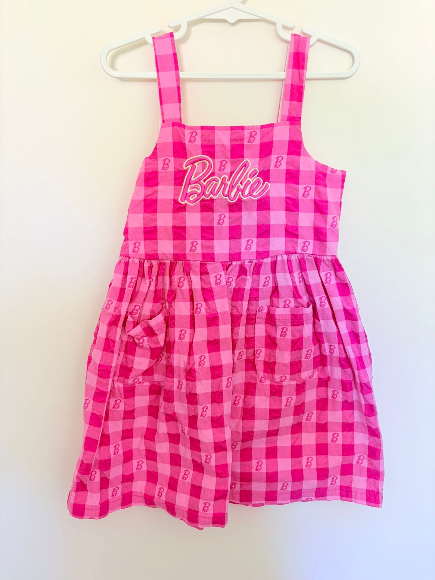 Size 5 Barbie pink dress.