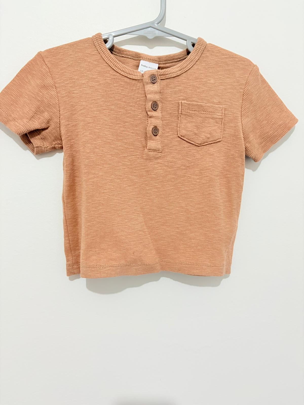 Size 1 Baby Berry chocolate ribbed top.