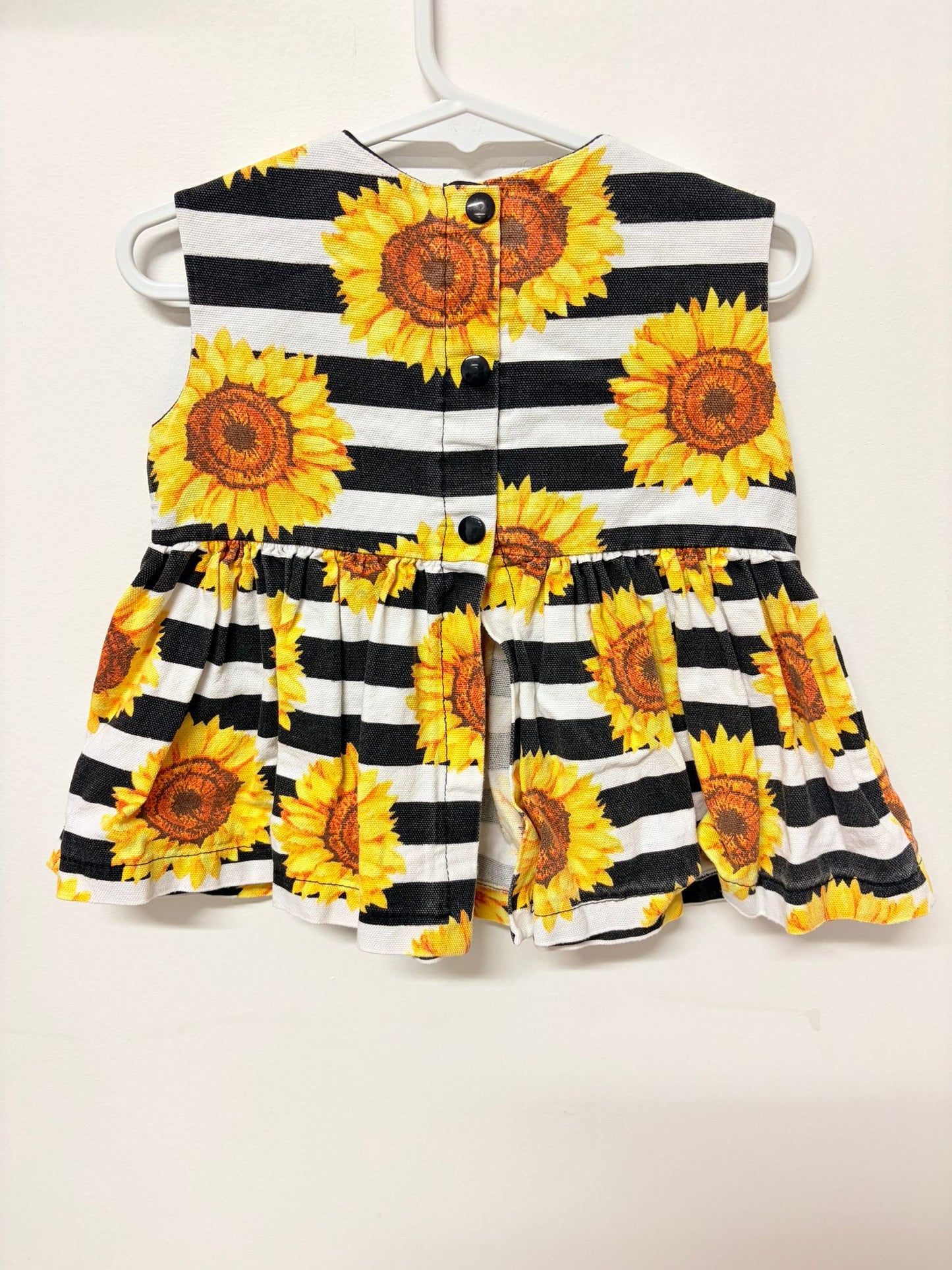 Size 1 Thick cotton handmade sunflower dress.