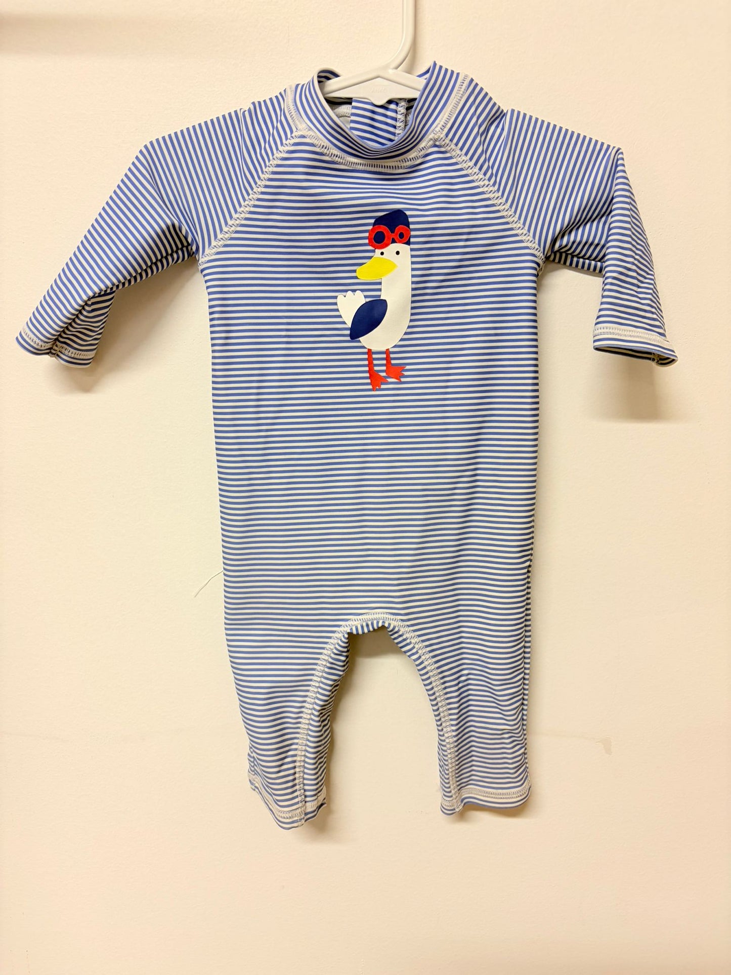 Swimwear size 000 Marks & Spencer seagull onesie with poppers.