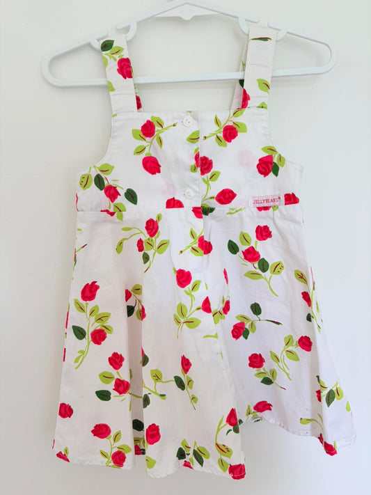Size 1 Jellybean vintage cotton rose print dress.