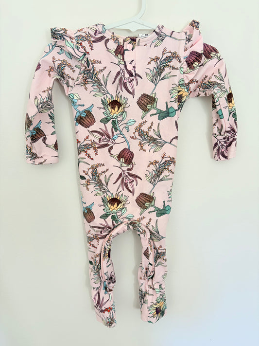 Size 00 Snuggle hunny Aussie flora onesie