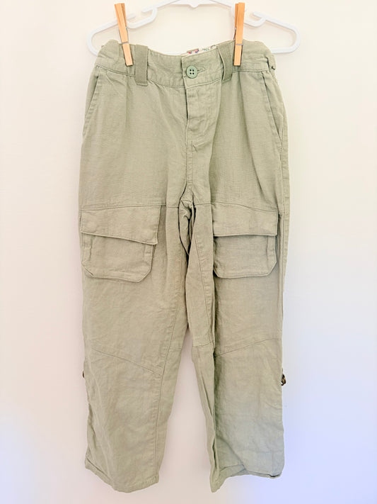 Size 6 Ralph Lauren linen khaki cargo pants