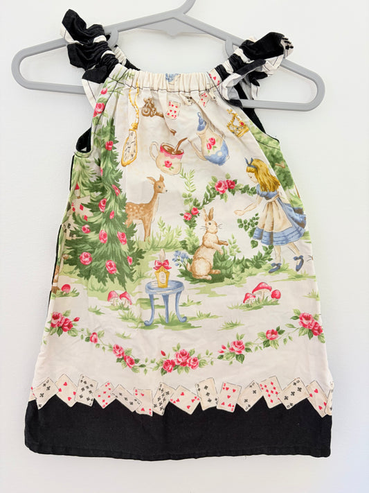 Size 1 pigtails & pirates Alice in wonderland cotton dress