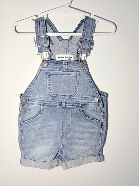 Size 1 Just Jeans blue Denim overall shorts