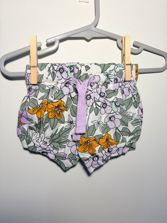 0000 baby berry flower print shorts