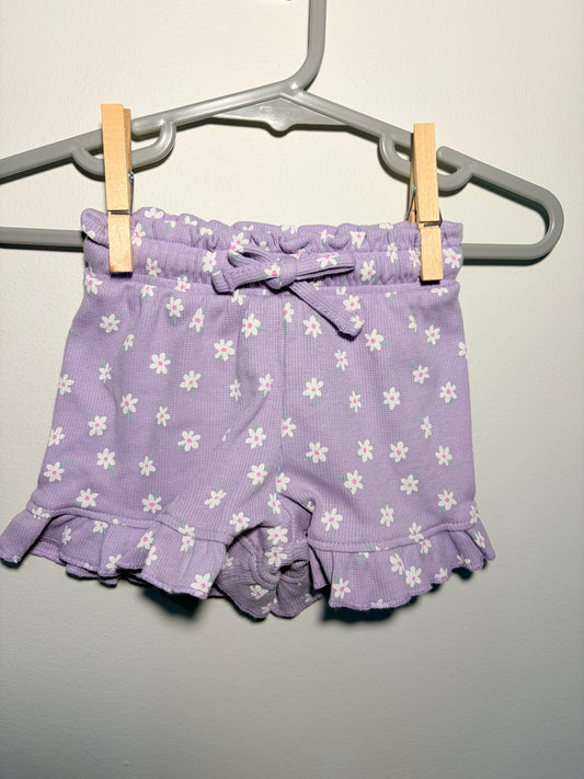 000 dymples purple daisy print shorts